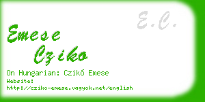 emese cziko business card