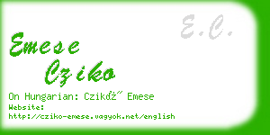 emese cziko business card